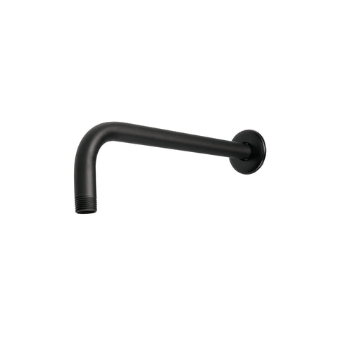 Brazo recto con chapetón para regadera, 30 cm, negro mate | BCH-600M | 47649