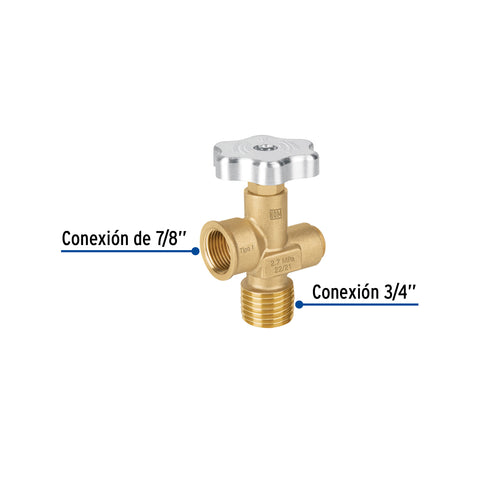 Válvula para cilindros de gas LP hasta 45 kg, FOSET | VGC-560 | 47651