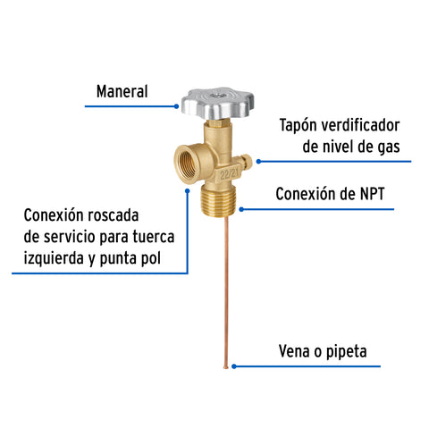 Válvula de servicio para tanque estacionario hasta 300 L | VGC-561 | 47652
