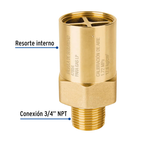Válvula externa de seguridad para tanque estacionario,3/4' | VGC-563 | 47654