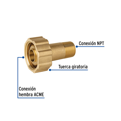 Acoplador llenado p/tanque estacionario,ACME 1-3/4x3/4'NPT | VGC-565 | 47656
