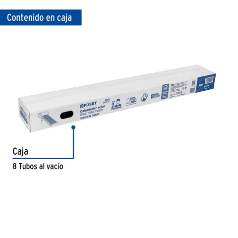 Caja c/8 tubos p/calentador solar CALE-8S, FOSET | CALE-8S-2 | 47660