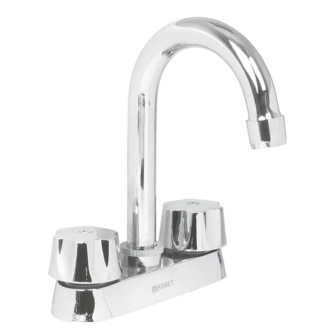 Mezcladora 4' para lavabo, cuello bar, cartucho compresión | M-060-C | 47689