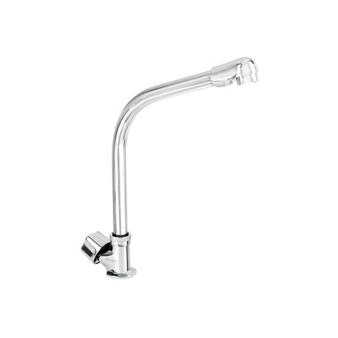 Llave individual fregadero, cuello cobra, hexagonal, BASIC | F-313 | 47690