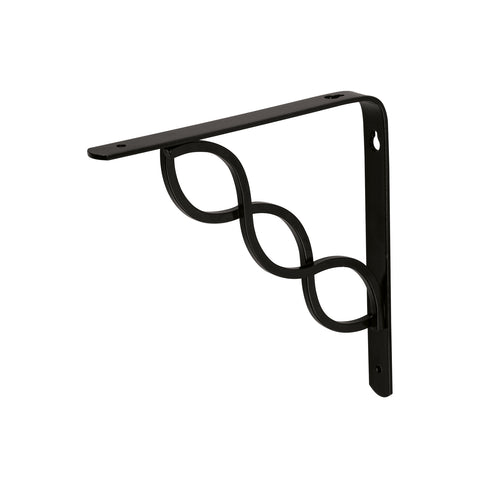 Ménsula reforzada negra 8 x 8', diseño trenza, FIERO | MED-8NT | 47701
