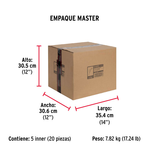 Ménsula reforzada negra 11 x 12', con gancho, FIERO | MED-12NG | 47707