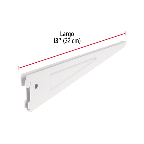 Ménsula plana blanca para cremallera doble, 32cm, FIERO | SOMO-12MD | 47715