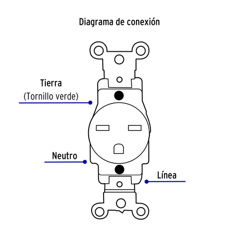 Contacto sencillo, cara de chino, Standard, blanco, Volteck | COSE-CHSB | 47732