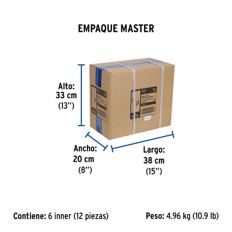 Regadera cuadrada 4', acero inox, con brazo, cromo, TÚBIG | R-413 | 47734