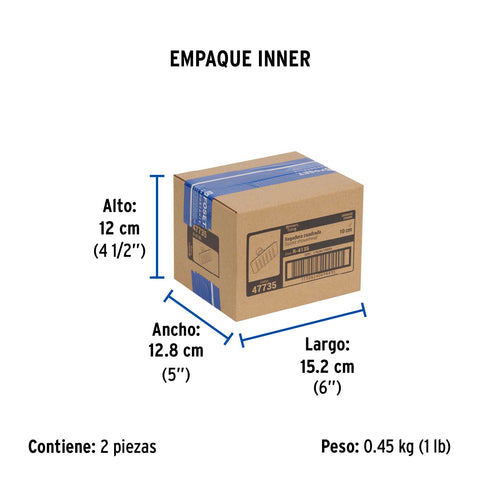 Regadera cuadrada 4', acero inox, sin brazo, cromo, TÚBIG | R-413S | 47735