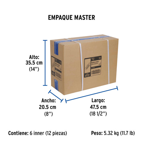 Regadera cuadrada 6', acero inox, sin brazo, cromo, TÚBIG | R-414S | 47737