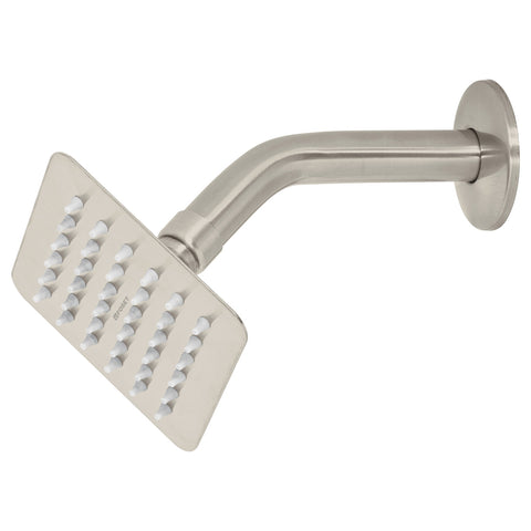 Regadera cuadrada 4', acero inox, con brazo, satín, TÚBIG | R-413N | 47740