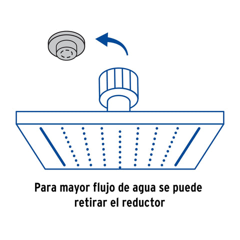 Regadera cuadrada 4', acero inox, sin brazo, satín, TÚBIG | R-413SN | 47741