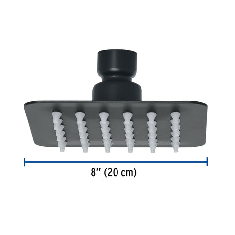 Regadera cuadrada 4', acero inox, sin brazo, negro, TÚBIG | R-413SM | 47747