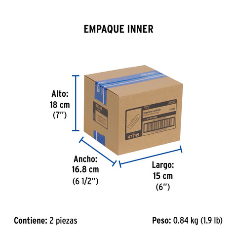 Regadera cuadrada 6', acero inox, sin brazo, negro, TÚBIG | R-414SM | 47749