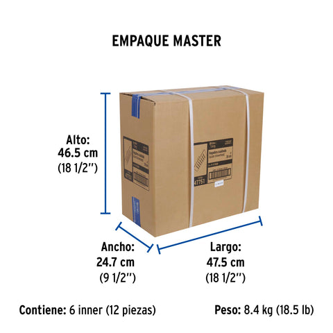 Regadera cuadrada 8', acero inox, sin brazo, negro, TÚBIG | R-415SM | 47751