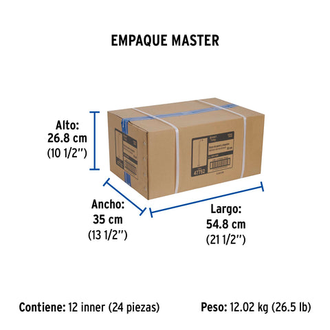 Brazo recto 50 cm con chapetón para regadera, cromo, FOSET | BCH-650 | 47752