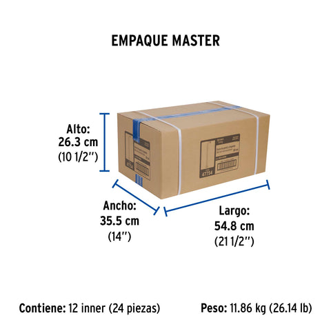 Brazo recto 50 cm con chapetón para regadera, negro mate | BCH-650M | 47754