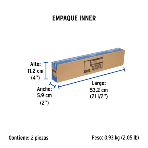 Brazo recto 50 cm con chapetón para regadera, negro mate | BCH-650M | 47754