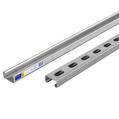 Perfil monocanal perforado de 3 m, 4 x 2 cm cal. 16, VOLTECK | PU-162P | 47761