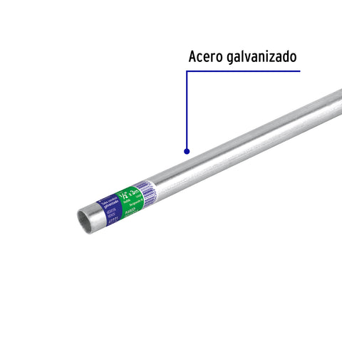 Tubo Conduit 1/2' pared delgada (1 mm), et. verde, 3 m | TC-1/2-DV | 47771