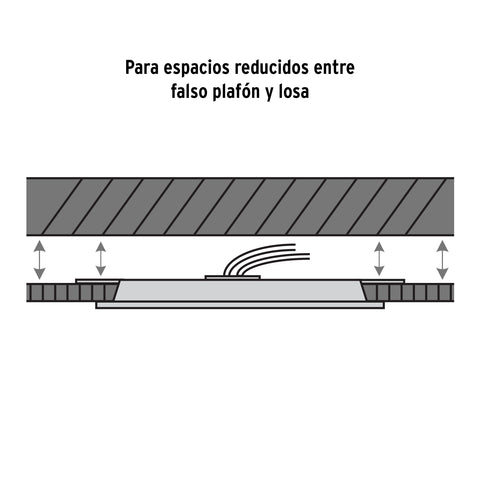 Luminario LED plafón 6W 6500K, ajustable, redondo, VOLTECK | EMP-600L | 47796