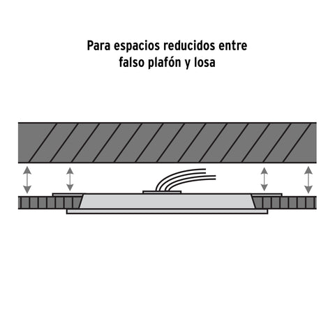 Luminario LED plafón 15W 6500K, ajustable, redondo, VOLTECK | EMP-602L | 47798