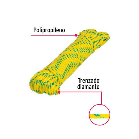 Piola de polipropileno trenzada de 4mm x 15m en madeja | PIO-415 | 47807