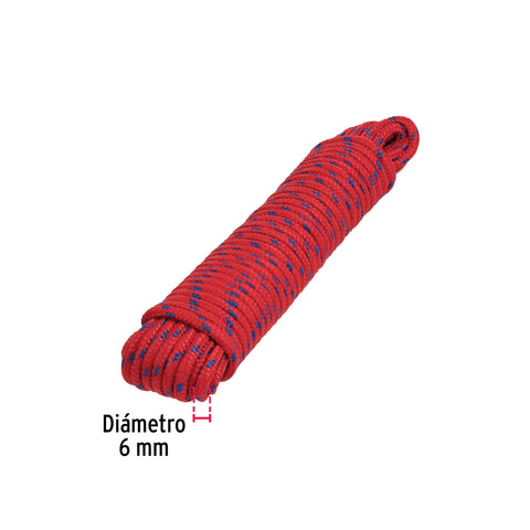 Piola de polipropileno trenzada de 6mm x 15m en madeja | PIO-615 | 47809