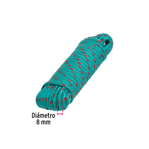 Piola de polipropileno trenzada de 8mm x 15m en madeja | PIO-815 | 47810