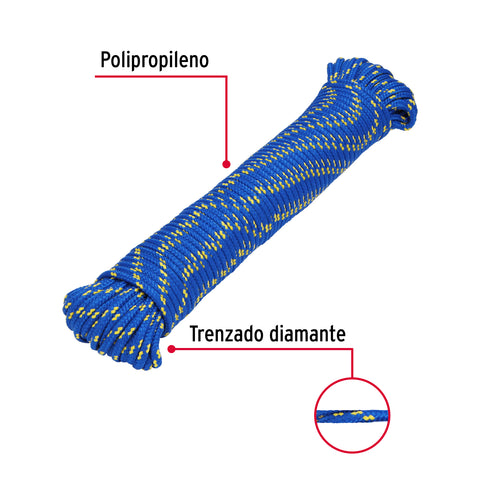 Piola de polipropileno trenzada de 5mm x 30m en madeja | PIO-530 | 47813