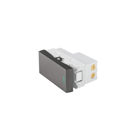 Interruptor de 3 vías acero inox de 1 módulo, línea Lisboa | APSE-ELA | 47823