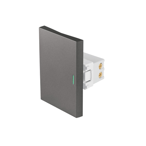 Interruptor 3 vías acero inox de 3 módulos, línea Lisboa | APSE3-ELA | 47825