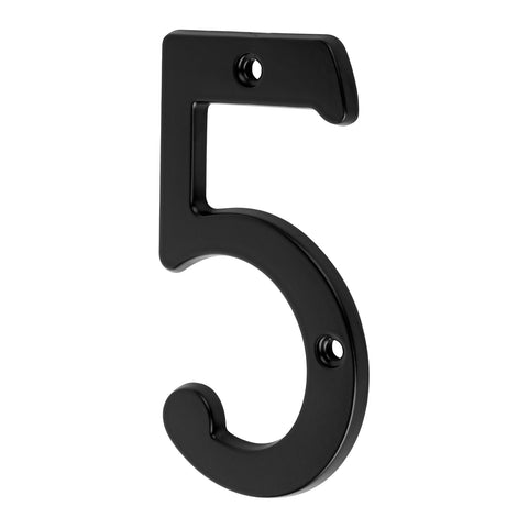 Número 5 de latón sólido 4', negro, HERMEX | NUCH-5N | 47858