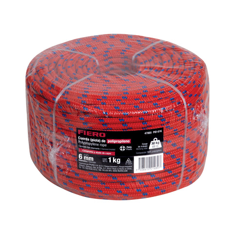Piola de Polipropileno trenzada, multicolor, 6mm, 1 Kg | PIO-61K | 47865