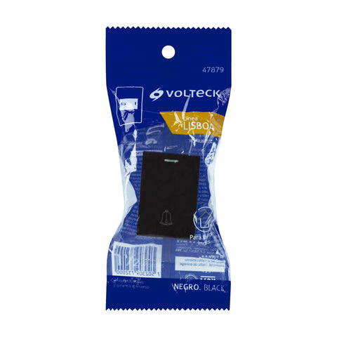 Interruptor para timbre negro de 1.5 módulos, línea Lisboa | APTI15-LN | 47879