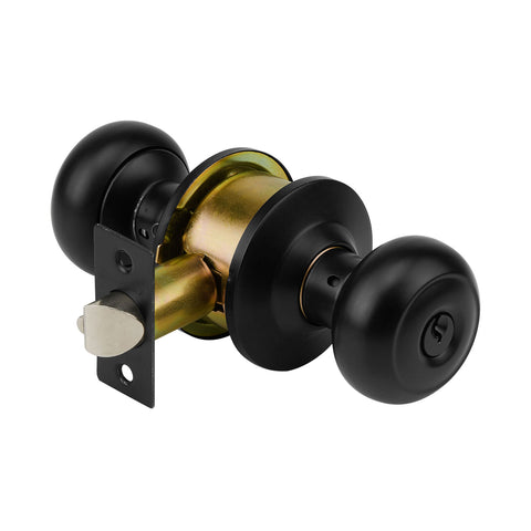 Cerradura pomo, negro, oval, entrada, HERMEX | CEPO-62E | 47912