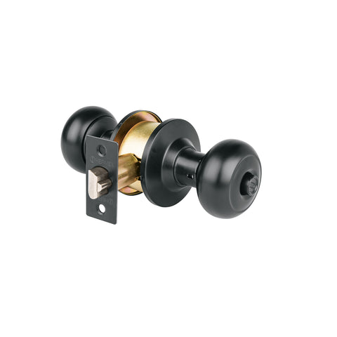 Cerradura pomo, negro, oval, recámara, HERMEX | CEPO-62R | 47913