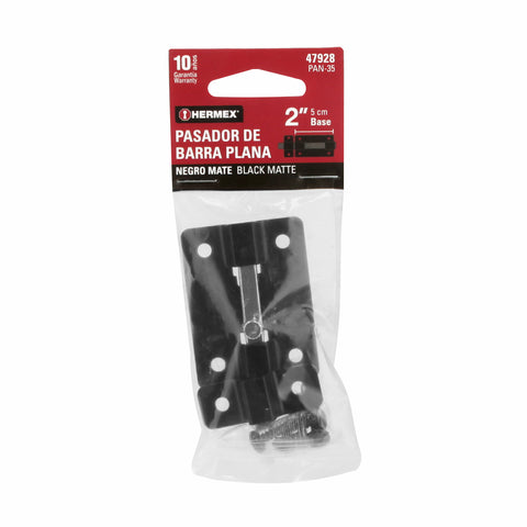 Pasador de barra plana 2', negro, HERMEX | PAN-35 | 47928