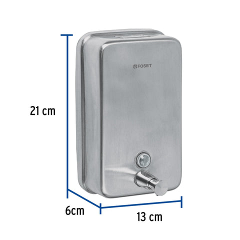 Dosificador de acero inox. para jabón líquido, FOSET | ABP-10X | 47931