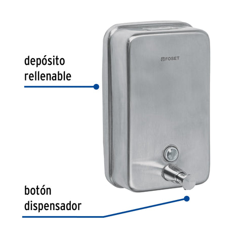 Dosificador de acero inox. para jabón líquido, FOSET | ABP-10X | 47931