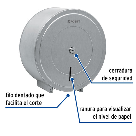 Portarollo de acero inox, FOSET | ABP-20X | 47932