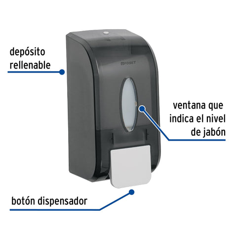 Dosificador de ABS para jabón líquido, humo, FOSET | ABP-10H | 47934