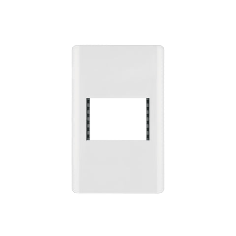 Placa blanca de 1 ventana 1.5 módulos, línea Lisboa, Volteck | PPSE15-LB | 47938