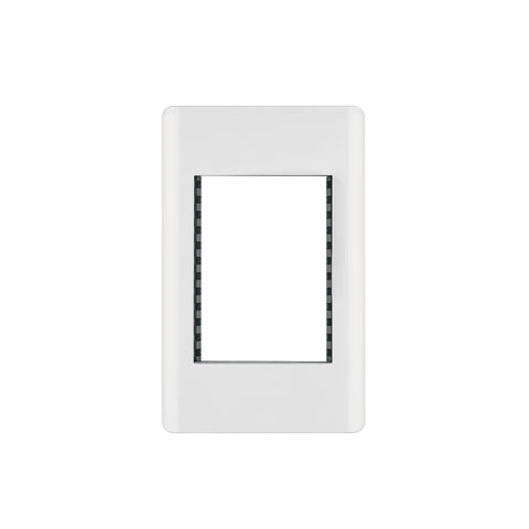 Placa blanca de 1 ventana 3 módulos, línea Lisboa, Volteck | PPTR-LB | 47939