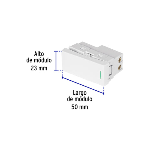 Interruptor de 3 vías blanco de 1 módulo, línea Lisboa | APSE-ELB | 47943