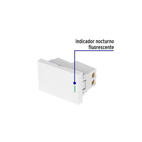 Interruptor de 3 vías blanco de 1.5 módulos, línea Lisboa | APSE15-ELB | 47944