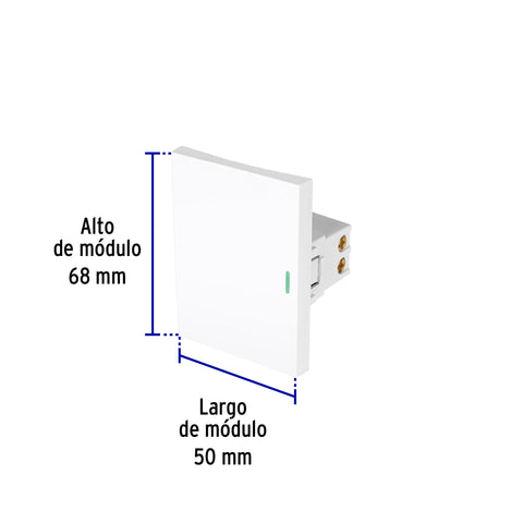 Interruptor de 3 vías blanco de 3 módulos, línea Lisboa | APSE3-ELB | 47945