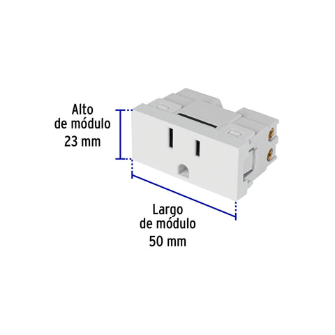 Contacto aterrizado blanco de 1 módulo, línea Lisboa | COA-LB | 47947