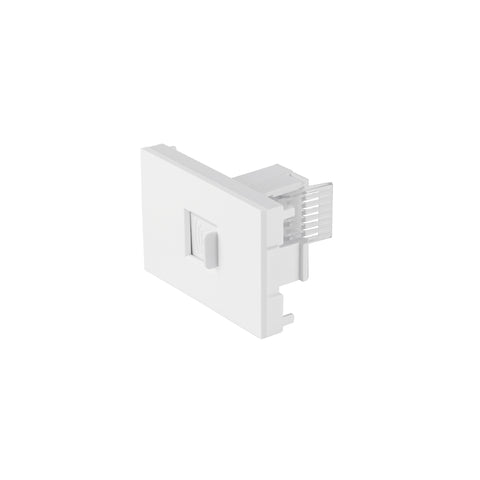 Toma de teléfono blanco de 1.5 módulos, línea Lisboa | TE15-LB | 47951